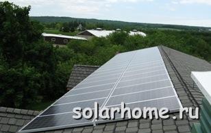 Солнечные батареи на крыше 