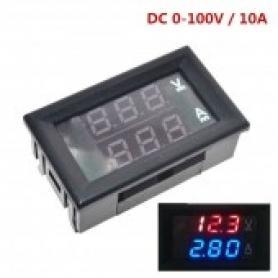 DC 0-100V, 10A вольтметр-амперметр