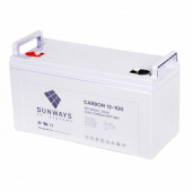 12В Sunways Carbon 12-100, Аккумулятор карбоновый LPbC